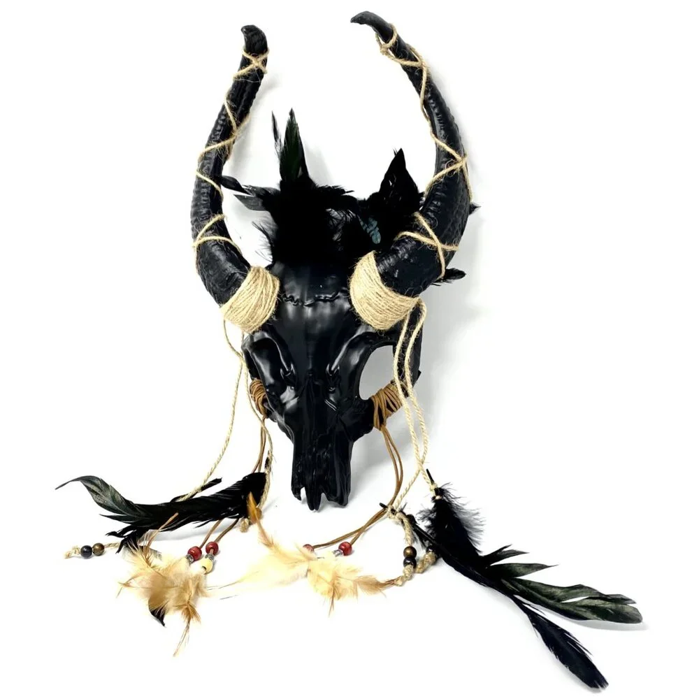 Krampus Ram Goat Demon with Horns Devil Halloween Masquerade Masks Party
